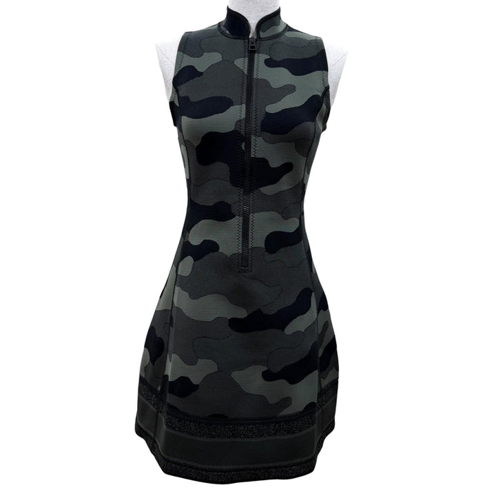 Excellent Christian Dior one piece camouflage khaki Nylon Women 38 041R82A2991