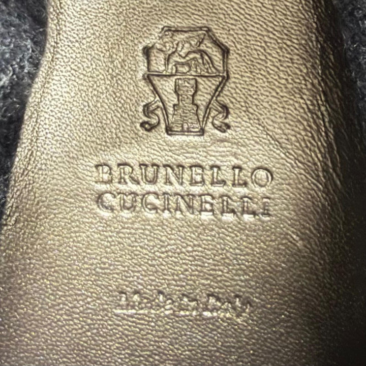 Pristine Brunello Cucinelli short boots Croco embossed Brown leather Women