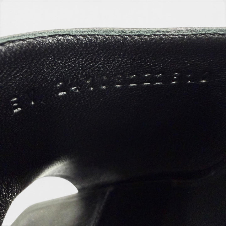 Excellent HERMES Sandals Iconic Chaine d'Ancre heel leather black Women 38