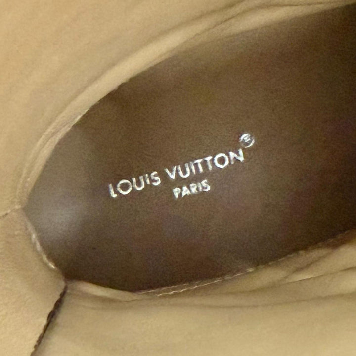 Pristine LOUIS VUITTON Ankle boots LV Zoom Line Wood heel platform 37