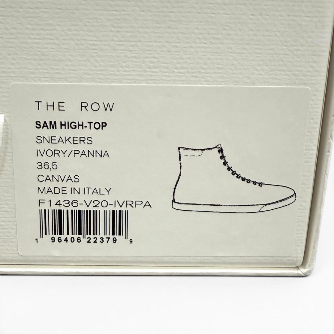 Great THE ROW High cut sneakers SAM HIGH-TOP Lace-up canvas 36.5 F1436-V20
