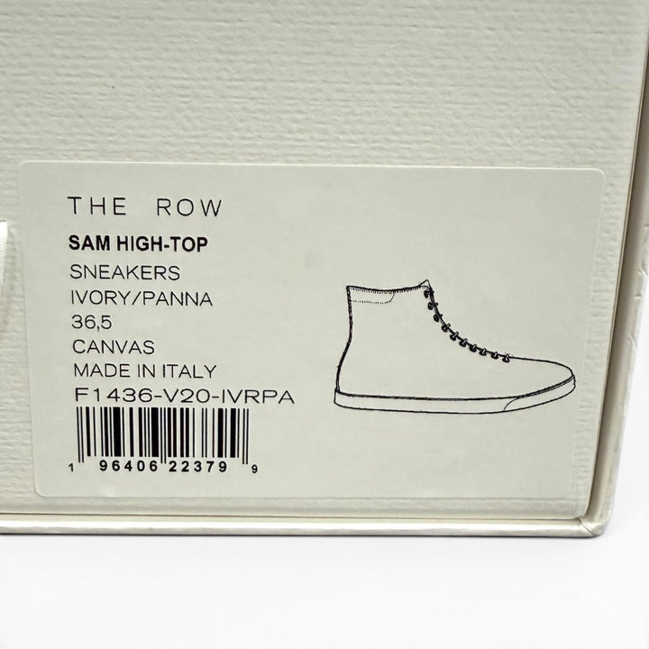 Great THE ROW High cut sneakers SAM HIGH-TOP Lace-up canvas 36.5 F1436-V20