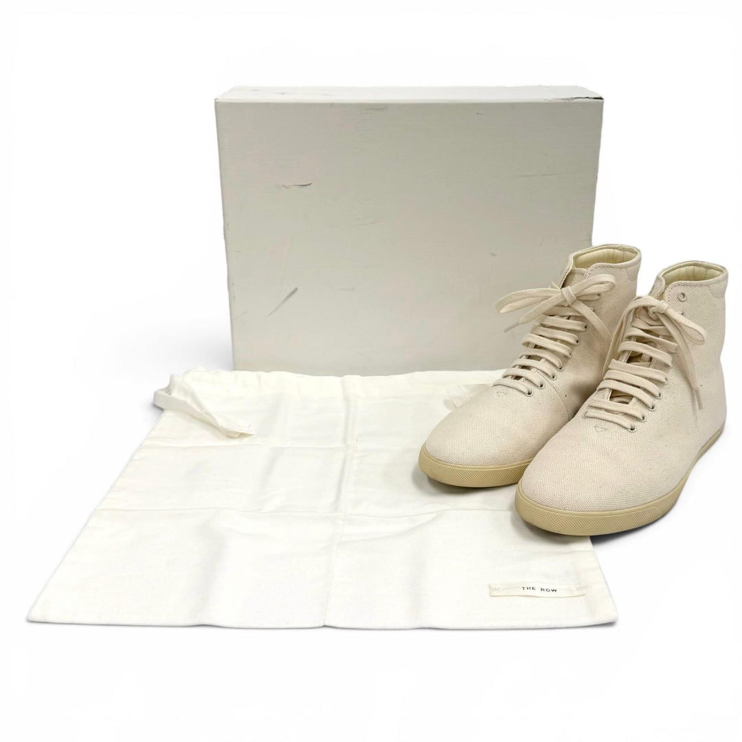 Great THE ROW High cut sneakers SAM HIGH-TOP Lace-up canvas 36.5 F1436-V20
