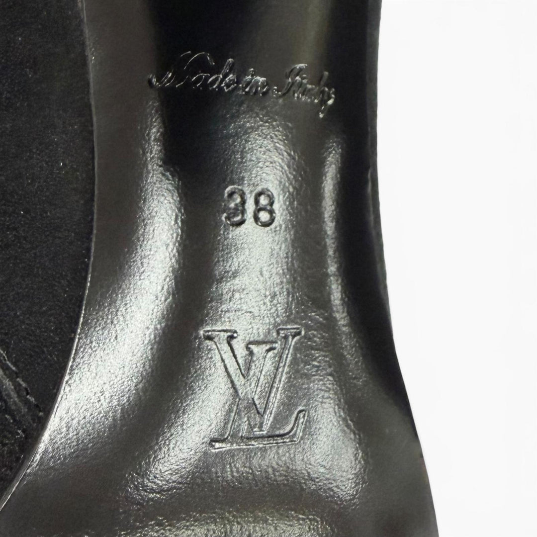 Pristine LOUIS VUITTON Ankle boots Donna Line black Suede leather Women 38