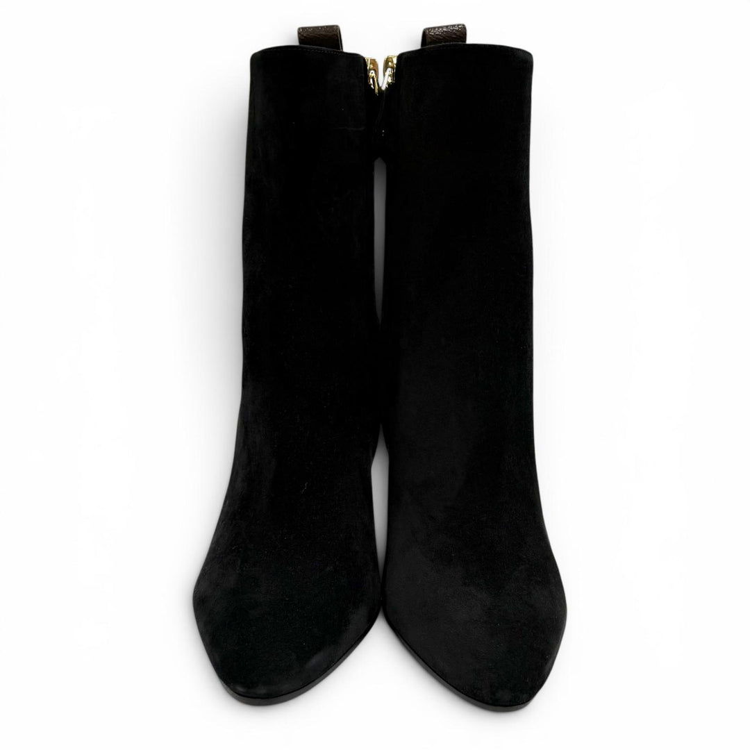 Pristine LOUIS VUITTON Ankle boots Donna Line black Suede leather Women 38