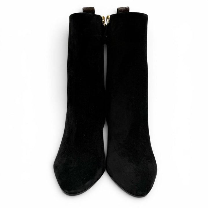 Pristine LOUIS VUITTON Ankle boots Donna Line black Suede leather Women 38