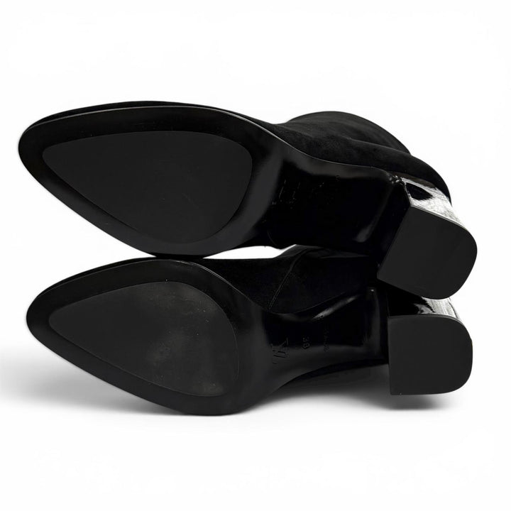Pristine LOUIS VUITTON Ankle boots Donna Line black Suede leather Women 38