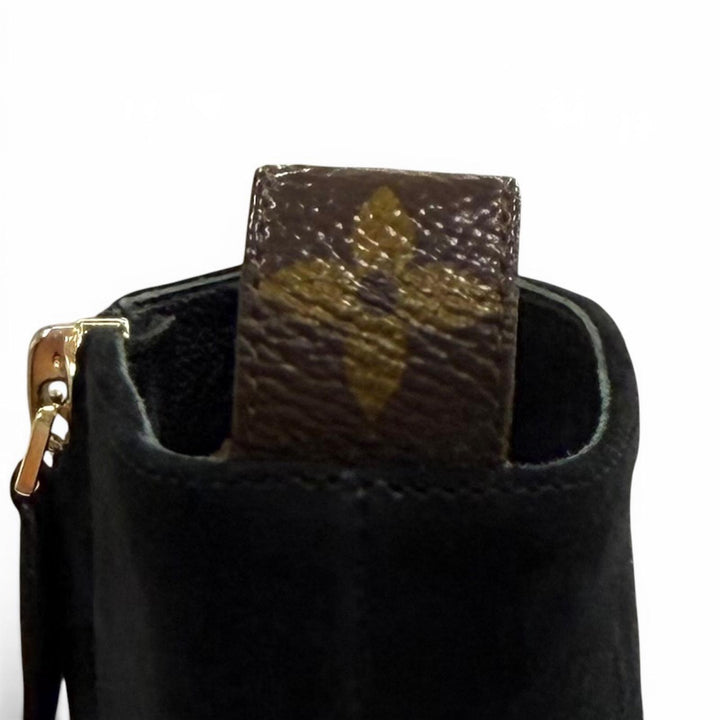 Pristine LOUIS VUITTON Ankle boots Donna Line black Suede leather Women 38