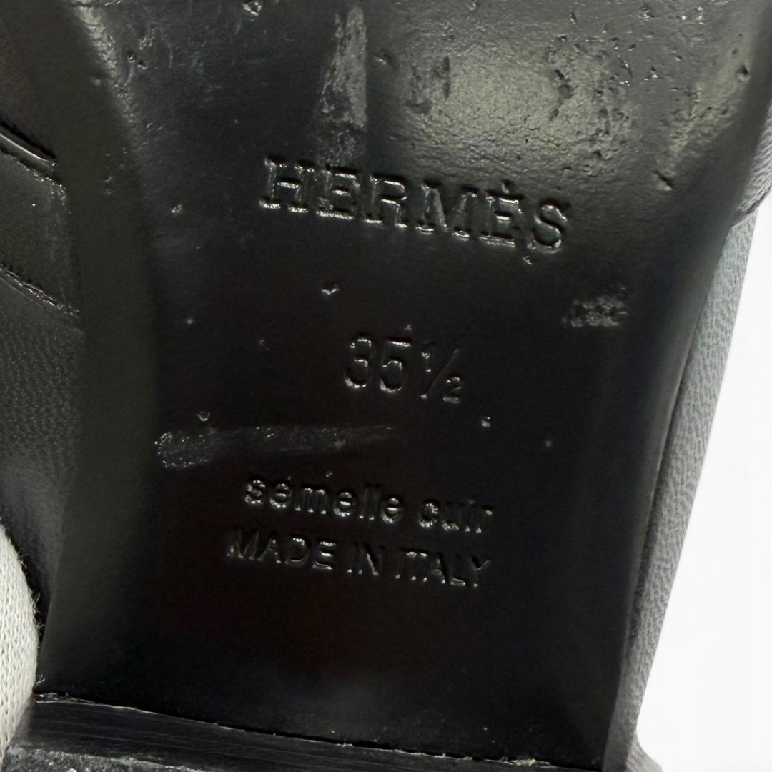 Great HERMES Mule Oz kelly buckle black Shave Women 35.5 H212295Z 01390