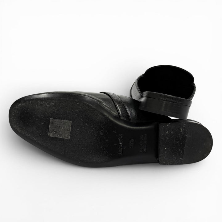 Great HERMES Mule Oz kelly buckle black Shave Women 35.5 H212295Z 01390