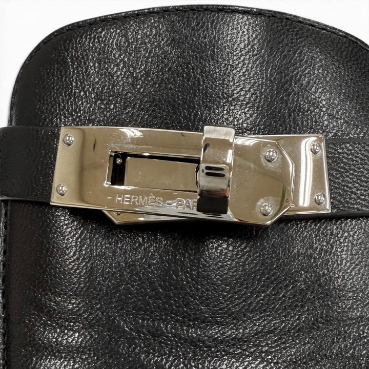 Great HERMES Mule Oz kelly buckle black Shave Women 35.5 H212295Z 01390