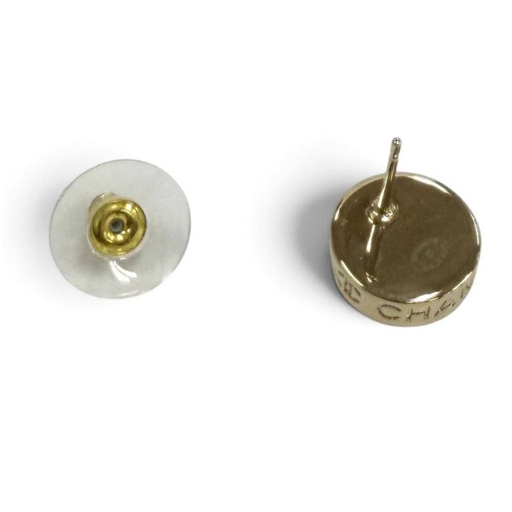 Excellent CHANEL Pierce COCO Mark logo included gold Women B25C
