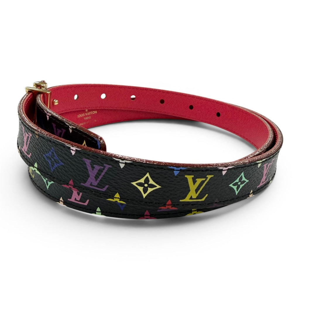 Great LOUIS VUITTON belt Saintur Monogram leather Women M9631W