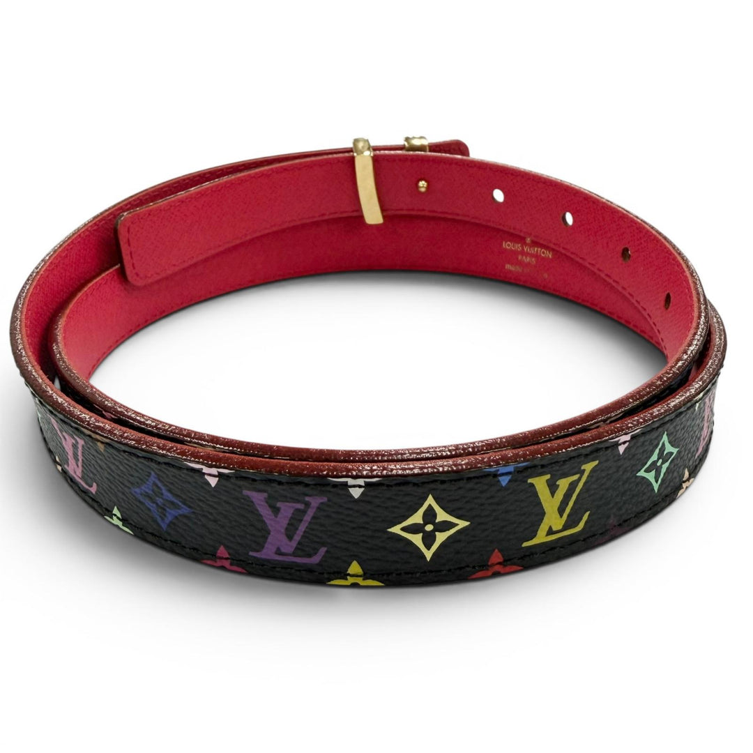 Great LOUIS VUITTON belt Saintur Monogram leather Women M9631W