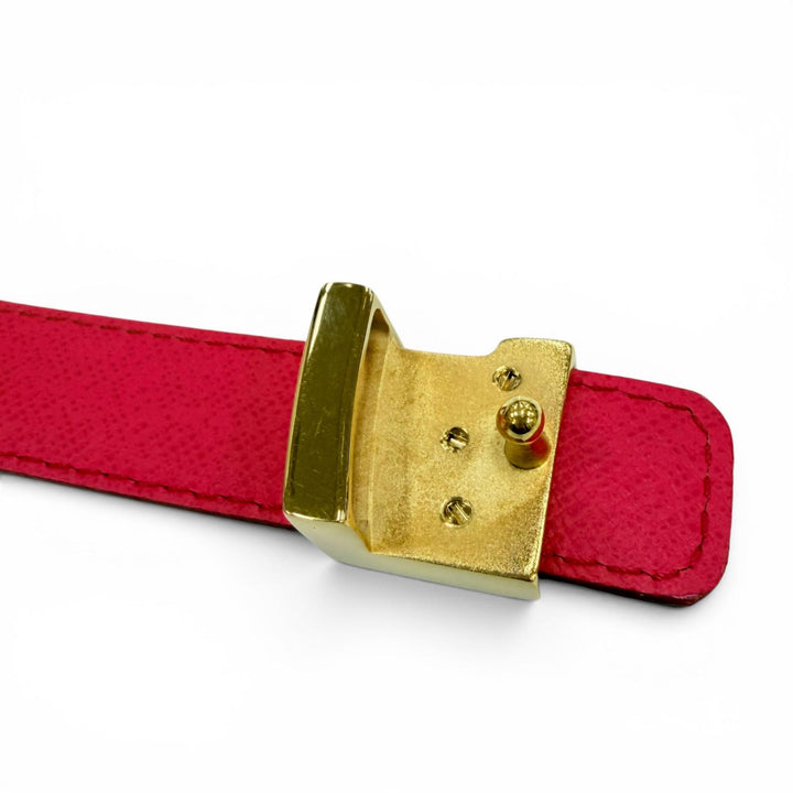 Great LOUIS VUITTON belt Saintur Monogram leather Women M9631W