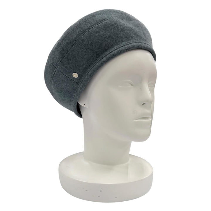 Excellent HERMES beret Saint-Honoré Clou de Selle Serie Metal cashmere Women 58