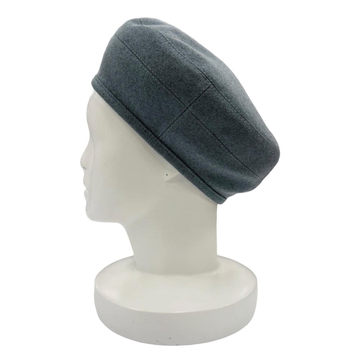 Excellent HERMES beret Saint-Honoré Clou de Selle Serie Metal cashmere Women 58