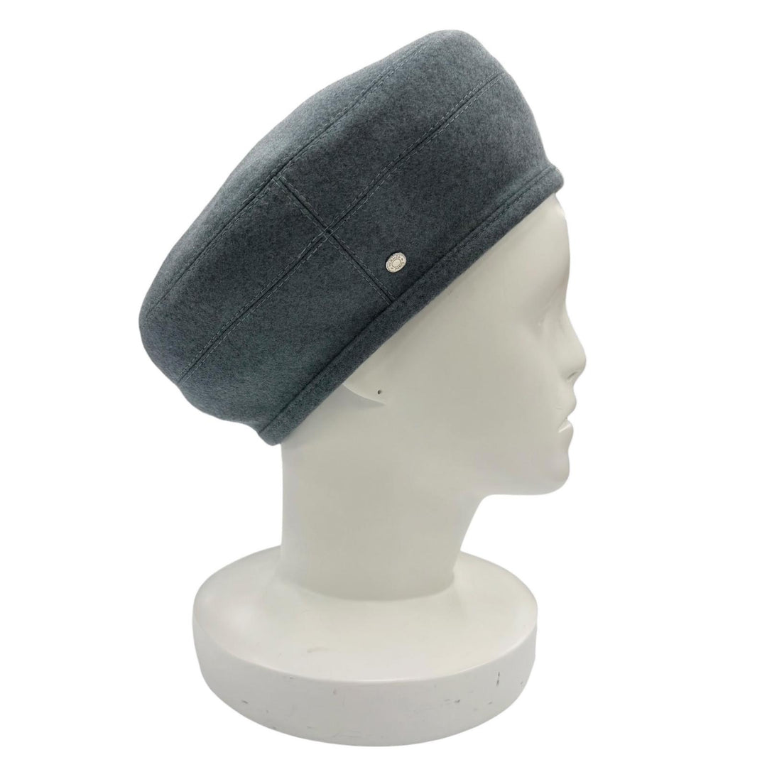 Excellent HERMES beret Saint-Honoré Clou de Selle Serie Metal cashmere Women 58