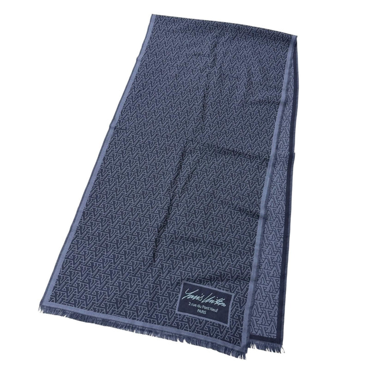 Great LOUIS VUITTON Scarf LV Standout Logo Print Scarf Navy wool mens M79639