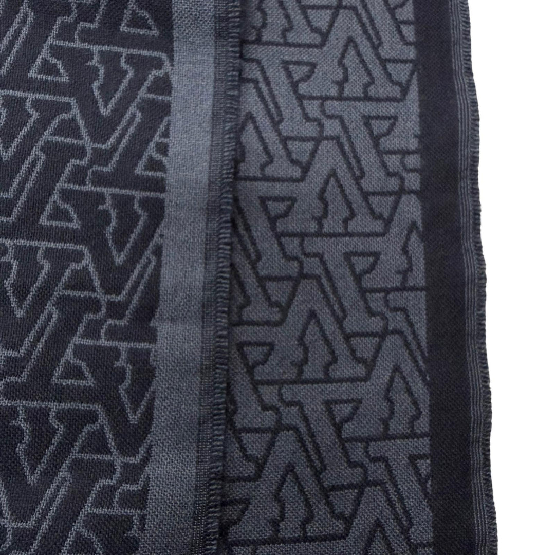 Great LOUIS VUITTON Scarf LV Standout Logo Print Scarf Navy wool mens M79639
