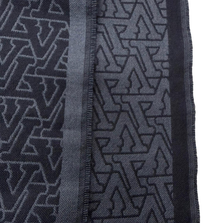 Great LOUIS VUITTON Scarf LV Standout Logo Print Scarf Navy wool mens M79639