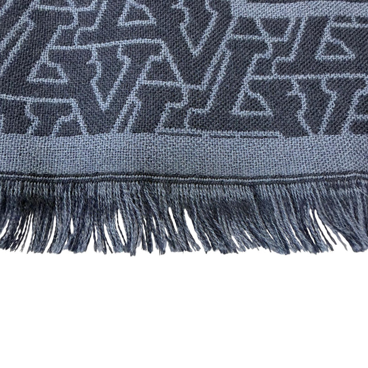 Great LOUIS VUITTON Scarf LV Standout Logo Print Scarf Navy wool mens M79639