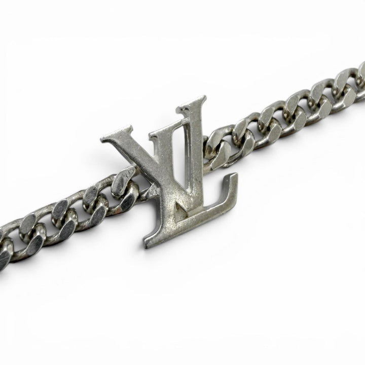 Great LOUIS VUITTON bracelet LV Spike Monogram flower Silver AG925