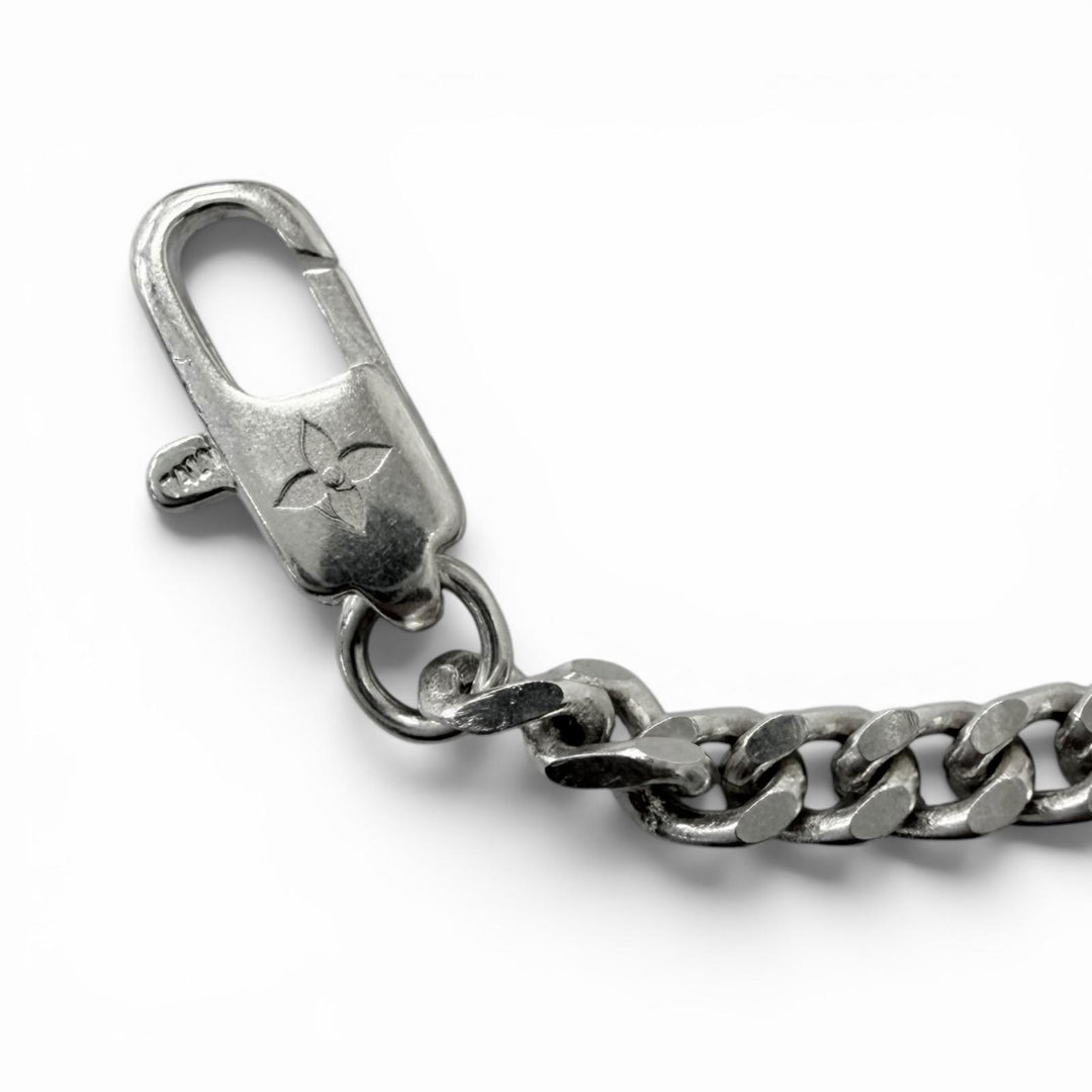 Great LOUIS VUITTON bracelet LV Spike Monogram flower Silver AG925