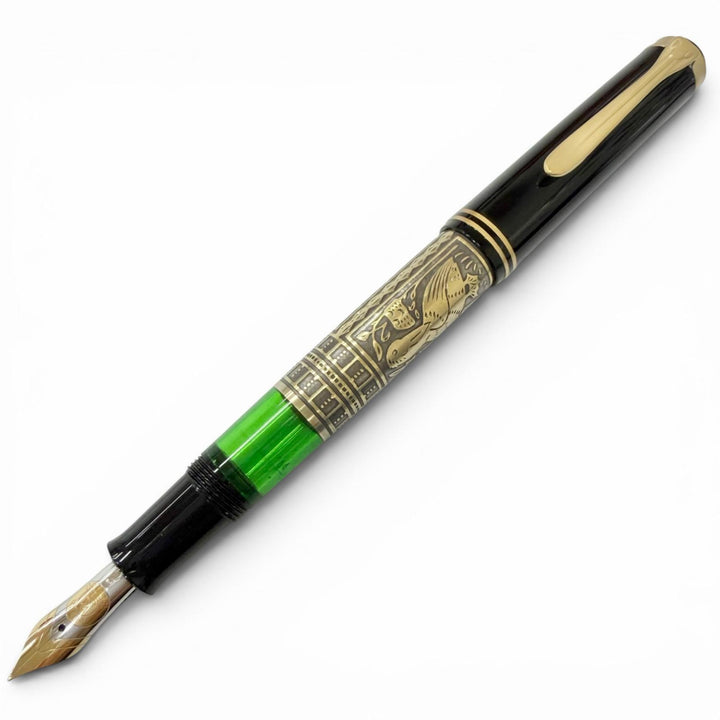 Great PERIKAN fountain pen Toledo Cap type black 18K mens M700