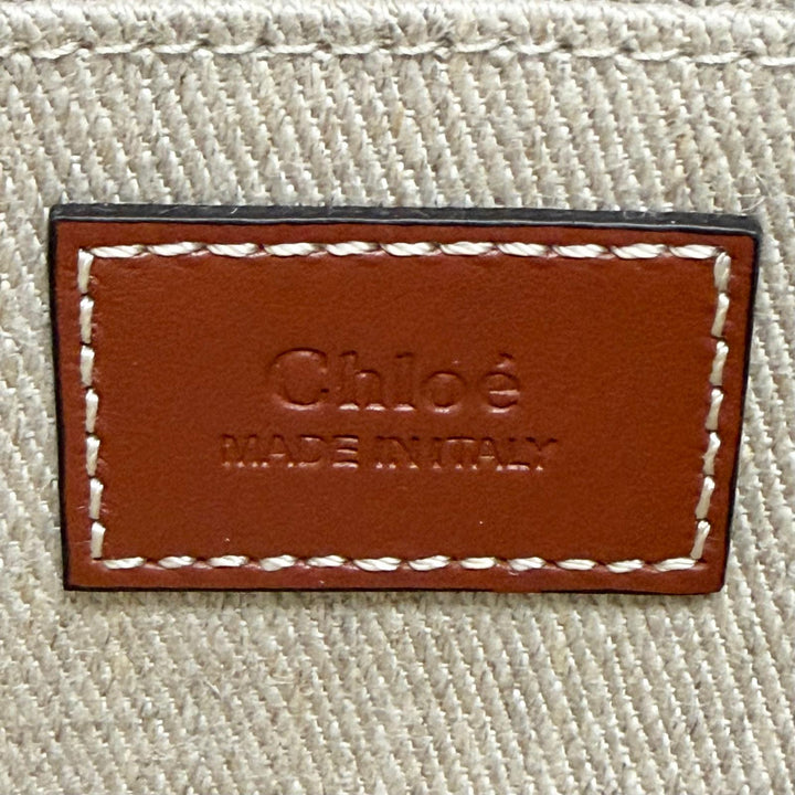 Excellent Chloe Shoulder Bag Woody Mini Tote Bag logo linen CHC22AP237I2690U