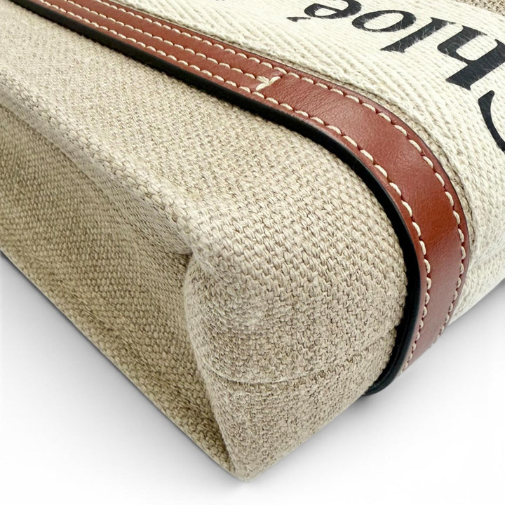 Excellent Chloe Shoulder Bag Woody Mini Tote Bag logo linen CHC22AP237I2690U