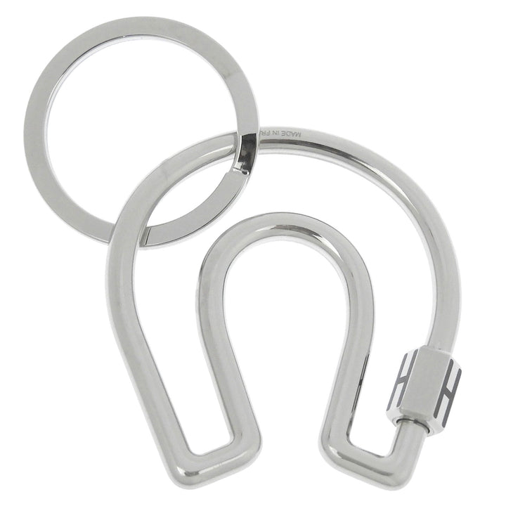 Excellent HERMES key ring Fair a Cheval Key ring Silver metal mens