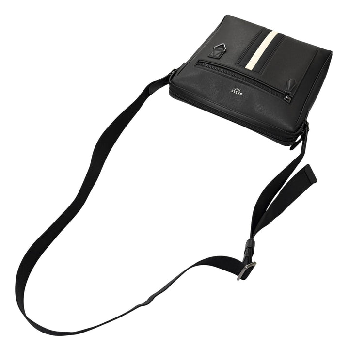 Excellent BALLY Shoulder Bag MECOY Bally Stripe Bovin Leather Crossbody