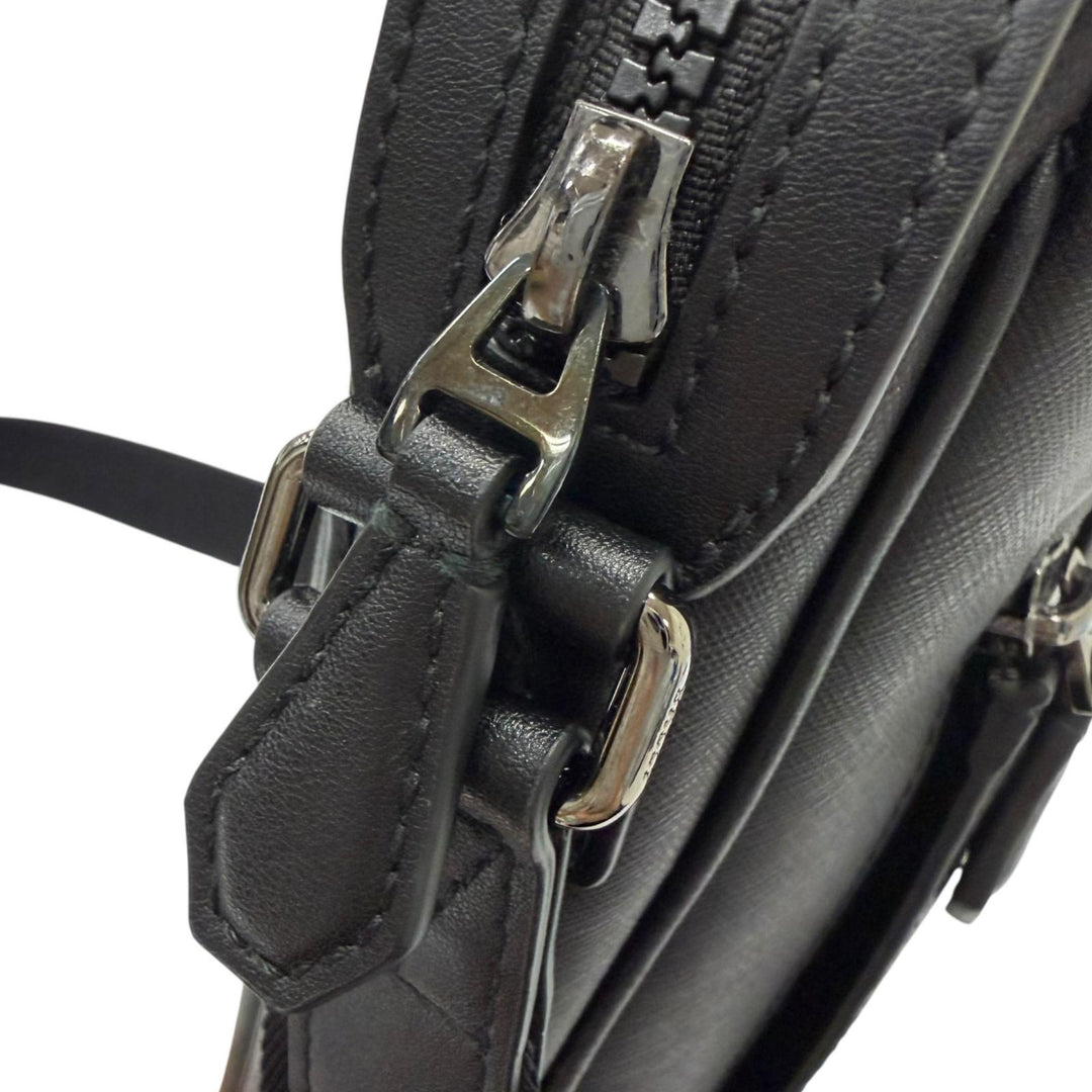 Excellent BALLY Shoulder Bag MECOY Bally Stripe Bovin Leather Crossbody