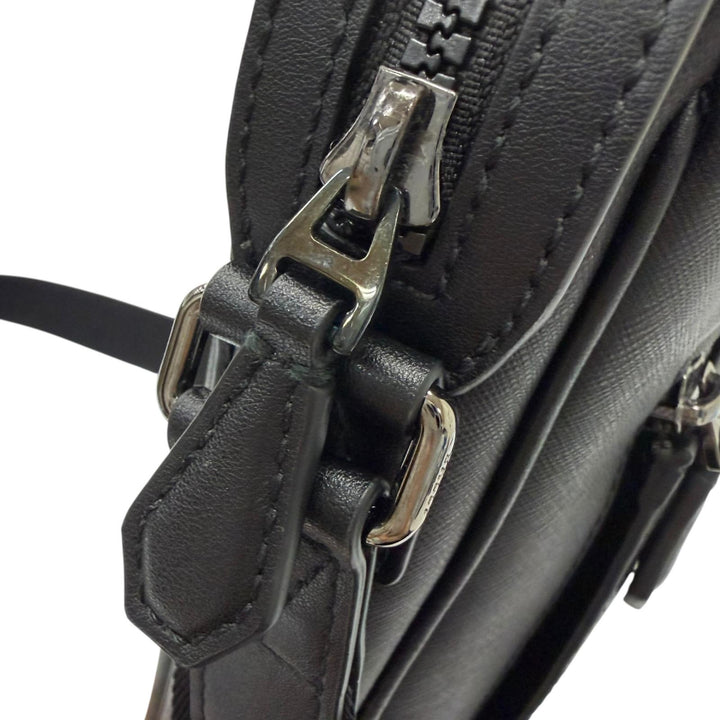 Excellent BALLY Shoulder Bag MECOY Bally Stripe Bovin Leather Crossbody