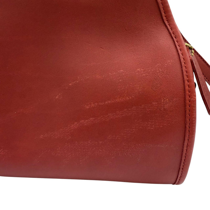 Great COACH Shoulder Bag Old Coach 9942 Glove Leather 2-Way Handbag Red