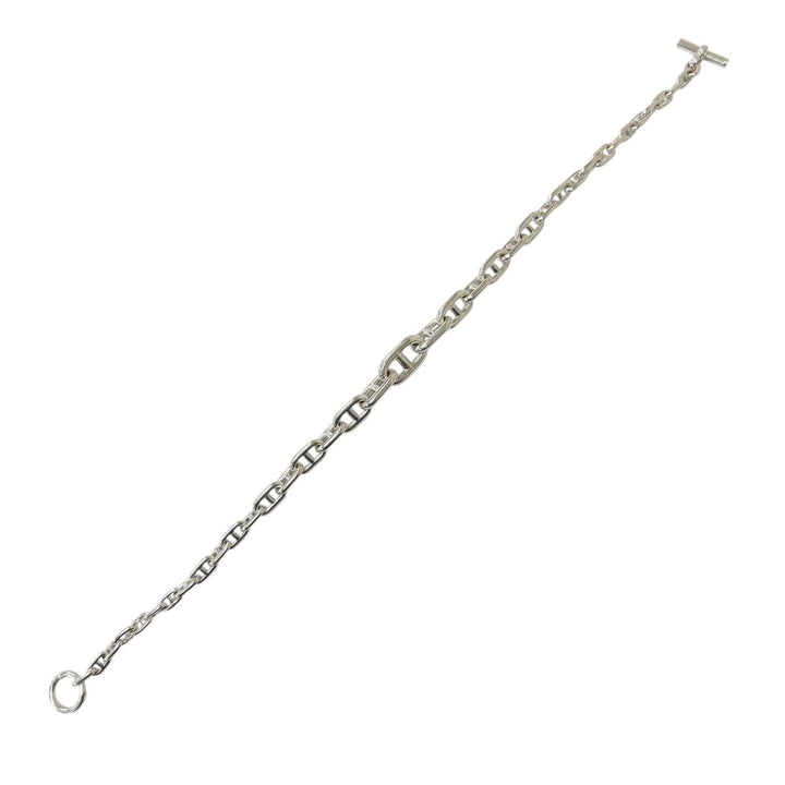 Great HERMES Necklace Chaine d'Ancre Crescendo Initial Frame 37 frames 925