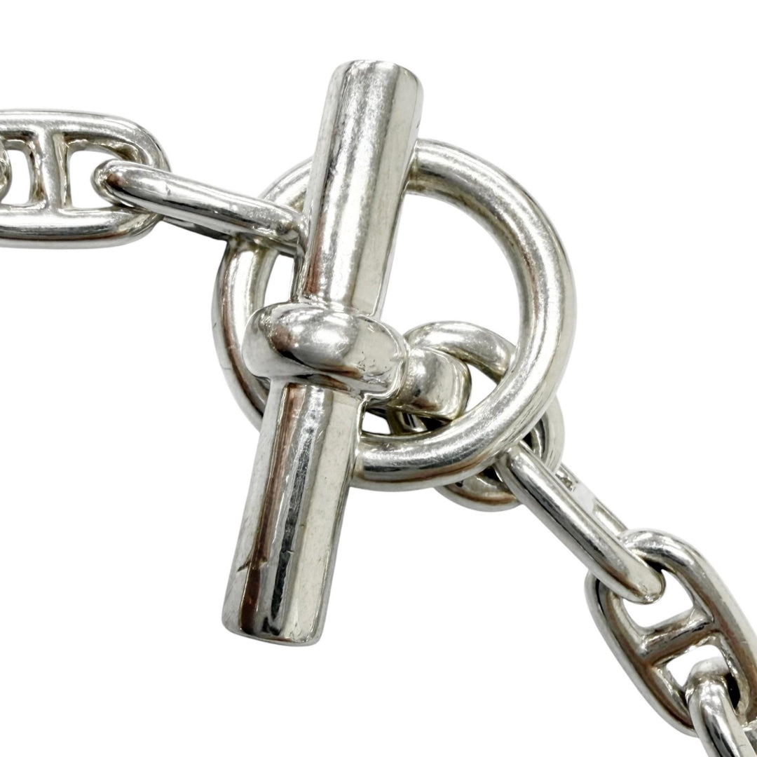 Great HERMES Necklace Chaine d'Ancre Crescendo Initial Frame 37 frames 925