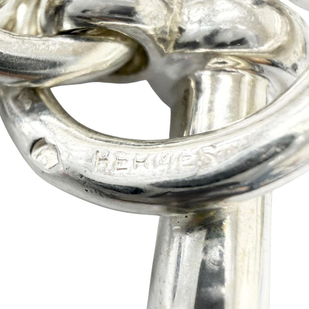 Great HERMES Necklace Chaine d'Ancre Crescendo Initial Frame 37 frames 925