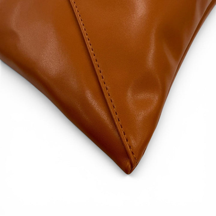 Excellent MM6 Maison Margiela Tote Bag Japanese Classic Medium PU Leather Brown