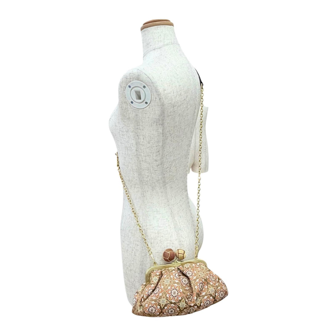 Pristine WEEKEND MaxMara Shoulder Bag PASTICCINO Nishijin-ori Silk Coin Purse