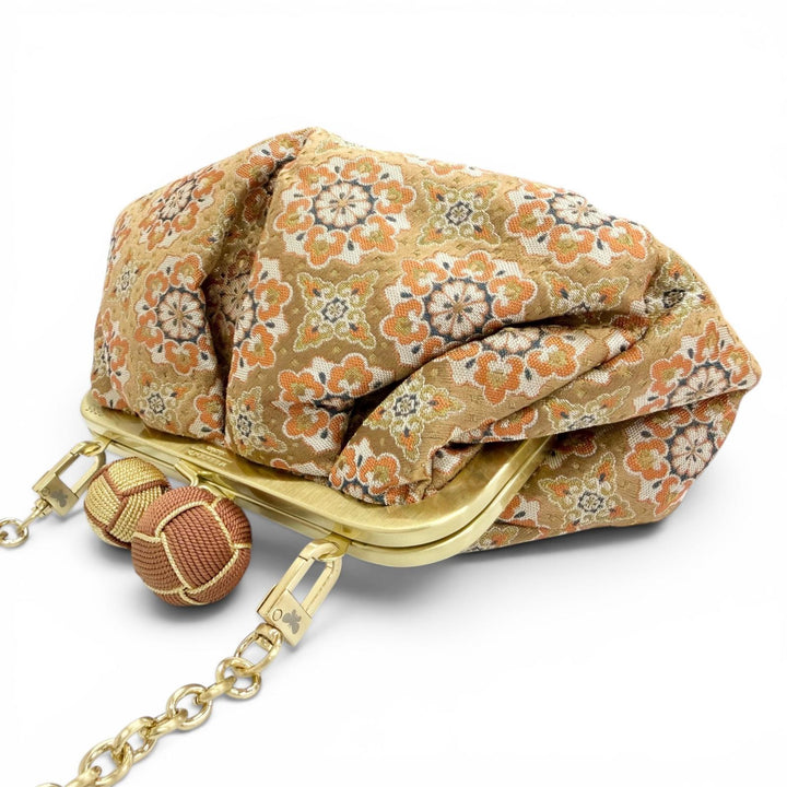 Pristine WEEKEND MaxMara Shoulder Bag PASTICCINO Nishijin-ori Silk Coin Purse