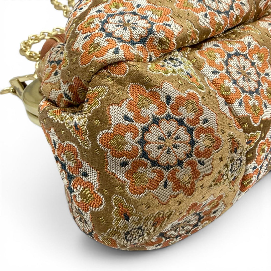 Pristine WEEKEND MaxMara Shoulder Bag PASTICCINO Nishijin-ori Silk Coin Purse