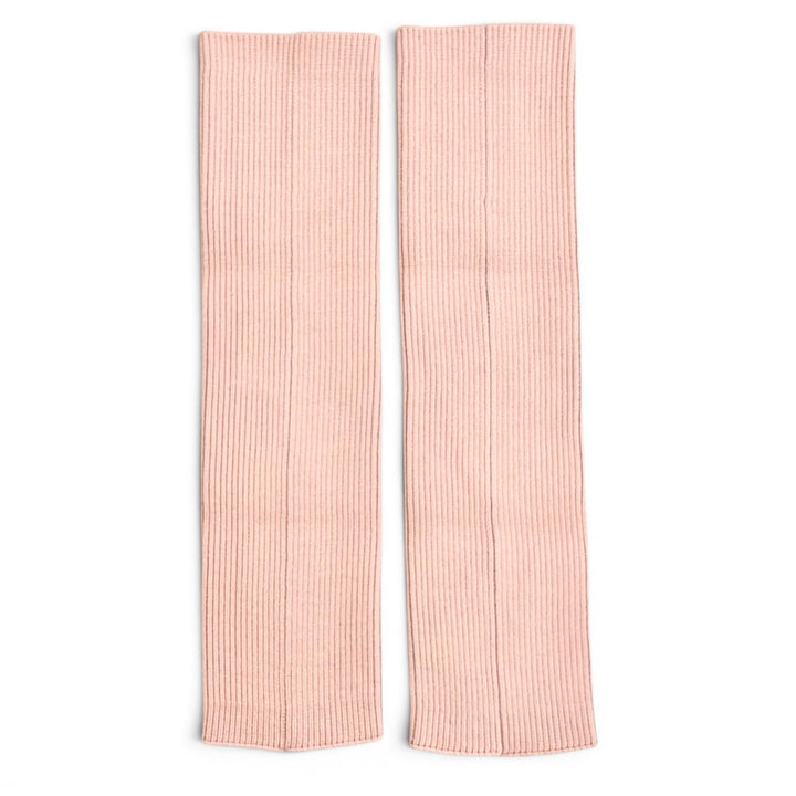 Excellent CHANEL Gaiter Cruise Collection COCOMark Rib Knit Leg Warmers pink 24C