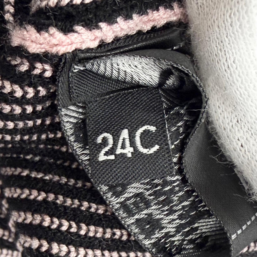 Excellent CHANEL Gaiter Cruise Collection COCOMark Rib Knit Leg Warmers pink 24C