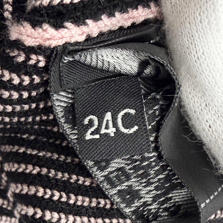 Excellent CHANEL Gaiter Cruise Collection COCOMark Rib Knit Leg Warmers pink 24C