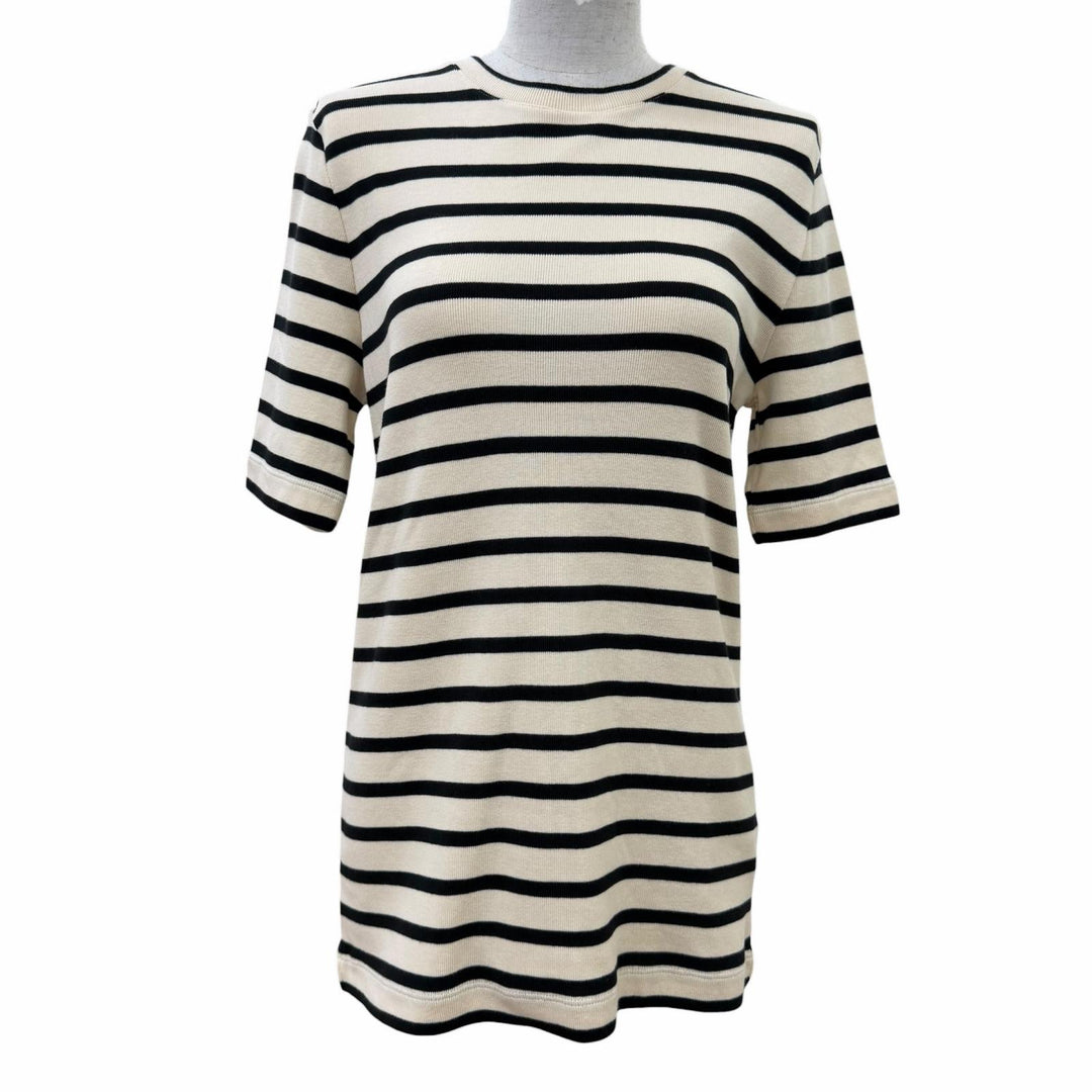 Great JIL SANDER+ Short sleeve knit Logo-printed border pattern L JPPU707524