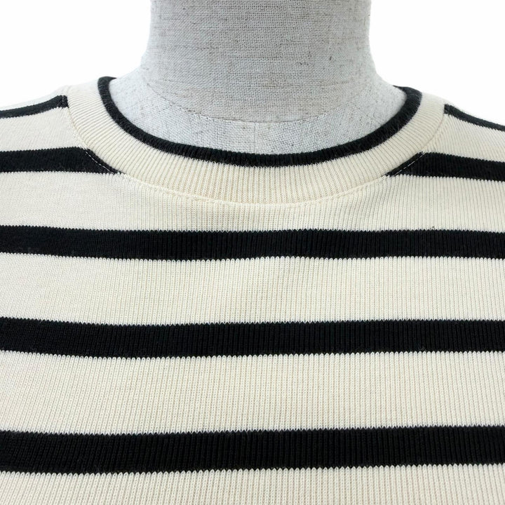 Great JIL SANDER+ Short sleeve knit Logo-printed border pattern L JPPU707524