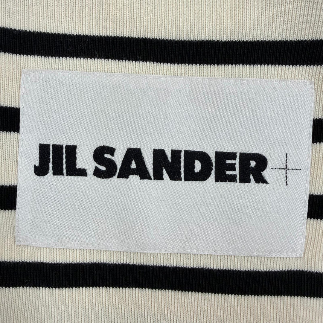 Great JIL SANDER+ Short sleeve knit Logo-printed border pattern L JPPU707524