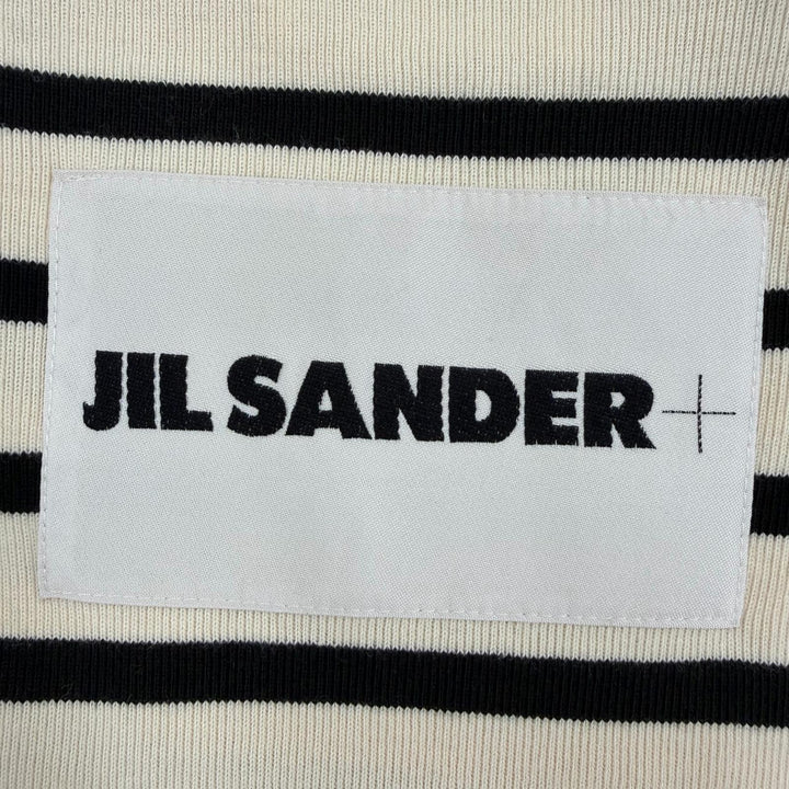 Great JIL SANDER+ Short sleeve knit Logo-printed border pattern L JPPU707524